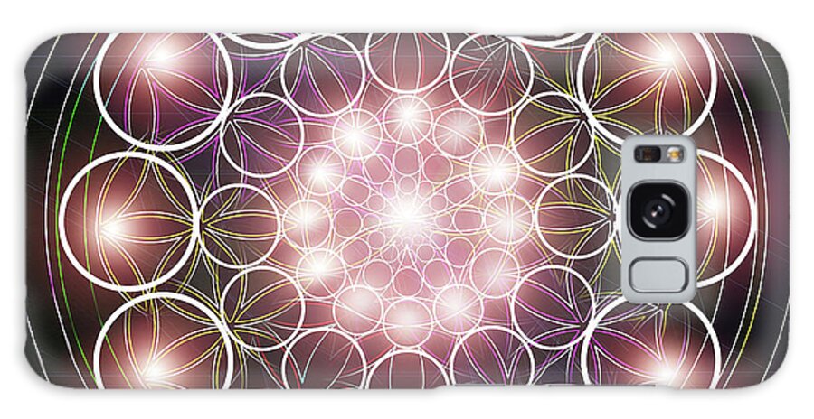 Flower Of Life Galaxy Case featuring the digital art Sacred Geometry_1 by Az Jackson