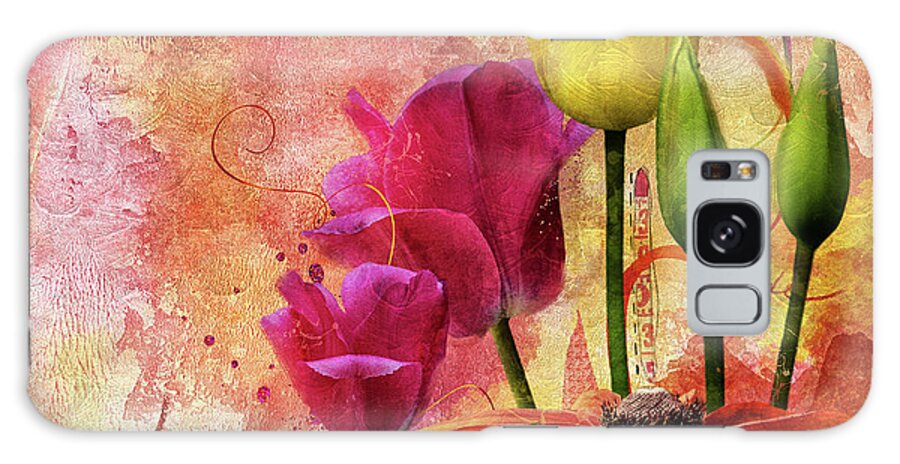 Flowers Galaxy Case featuring the digital art Flowers are Life by Merrilee Soberg