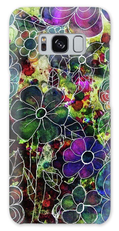 Flower Galaxy Case featuring the painting Flowers In Bloom by Melinda Firestone-White