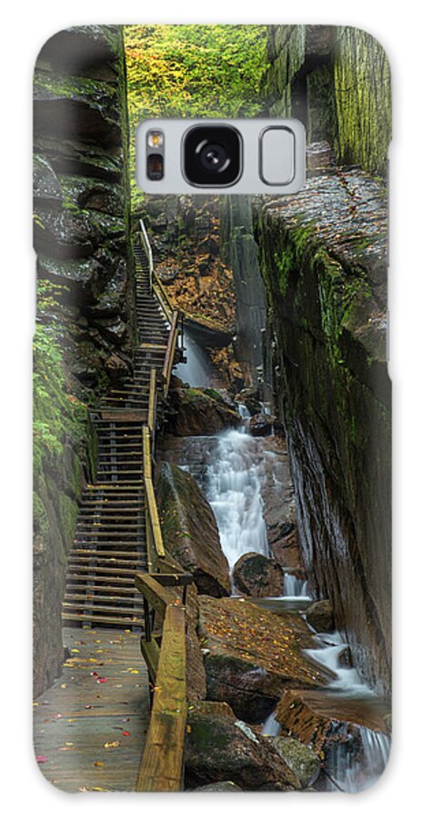 Flume Gorge Galaxy Case featuring the photograph Flume Gorge Walkway by White Mountain Images
