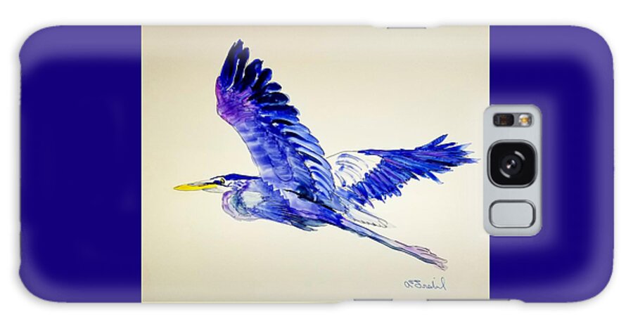 Blue Heron Galaxy Case featuring the photograph Flying Solo by Ann Frederick