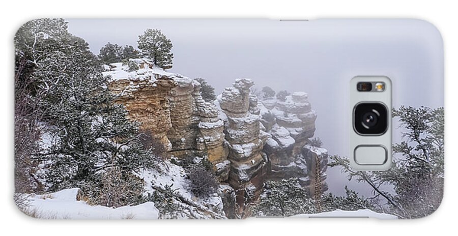 2020 Galaxy Case featuring the photograph Fog filled Canyon on a Snowy Day 3 by Dawn Richards