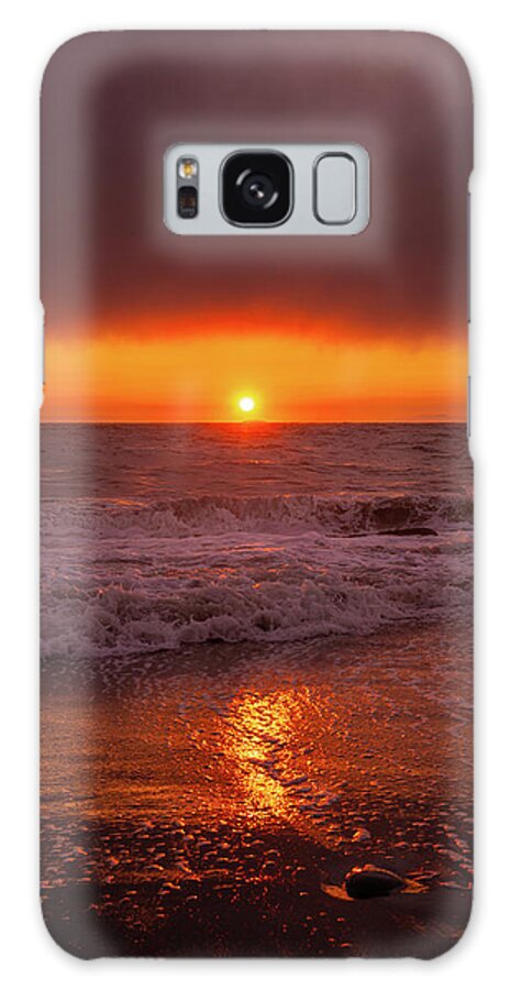 Fog Galaxy Case featuring the photograph Fogbank Sunset 1 by Gary Skiff
