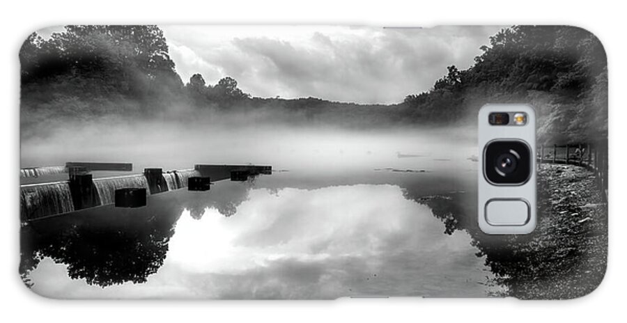 Weir Galaxy Case featuring the photograph Foggy Morning at the Weir by Shelia Hunt