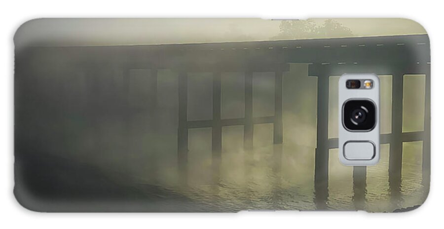 Foggy Galaxy Case featuring the photograph Foggy Morning Bridge by Pam Rendall