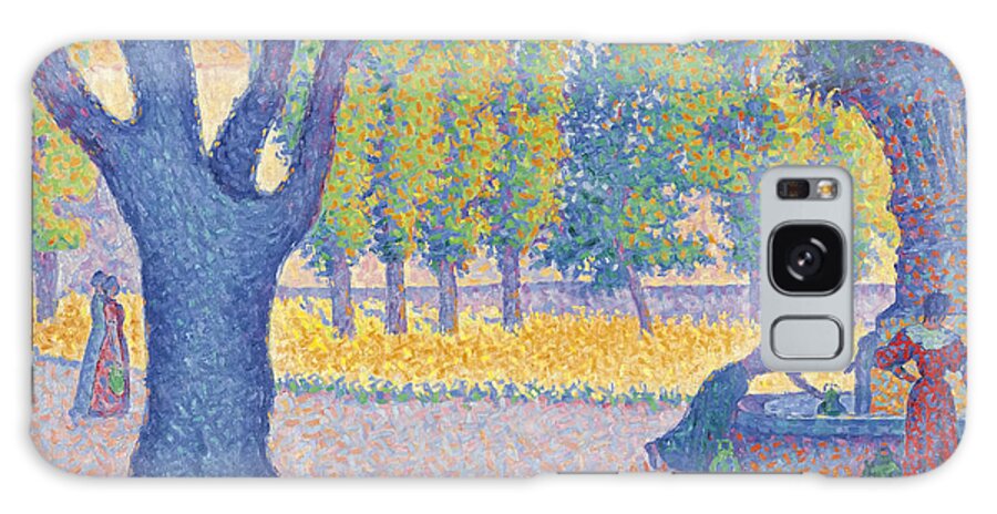 Fountain Galaxy Case featuring the painting Fontaine Des Lices by Paul Signac by Mango Art