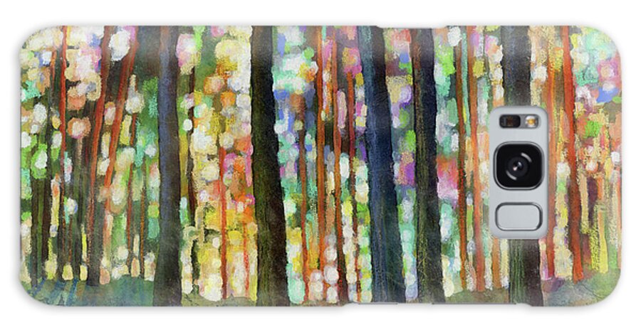 Dreaming Galaxy Case featuring the painting Forest Light by Hailey E Herrera