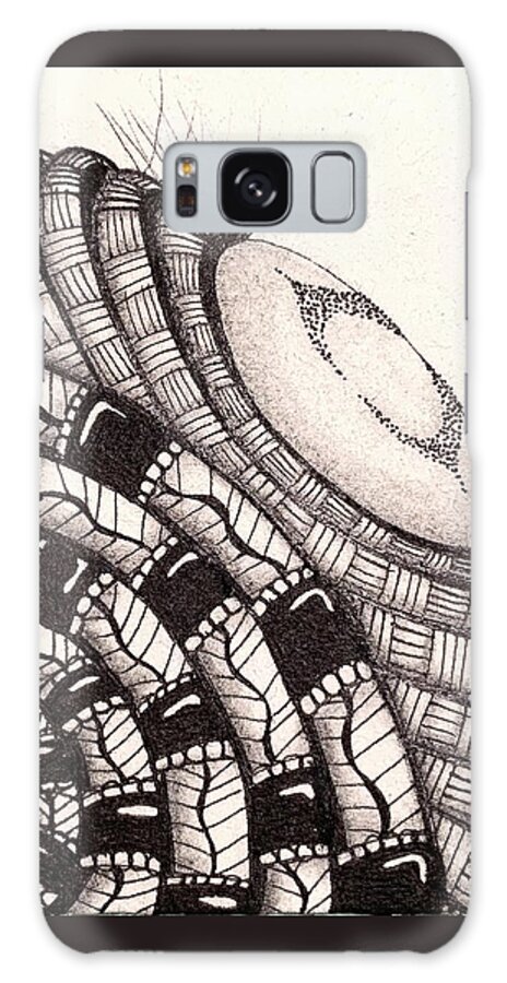 Zentangle Galaxy Case featuring the mixed media Four Corners 2 by Brenna Woods