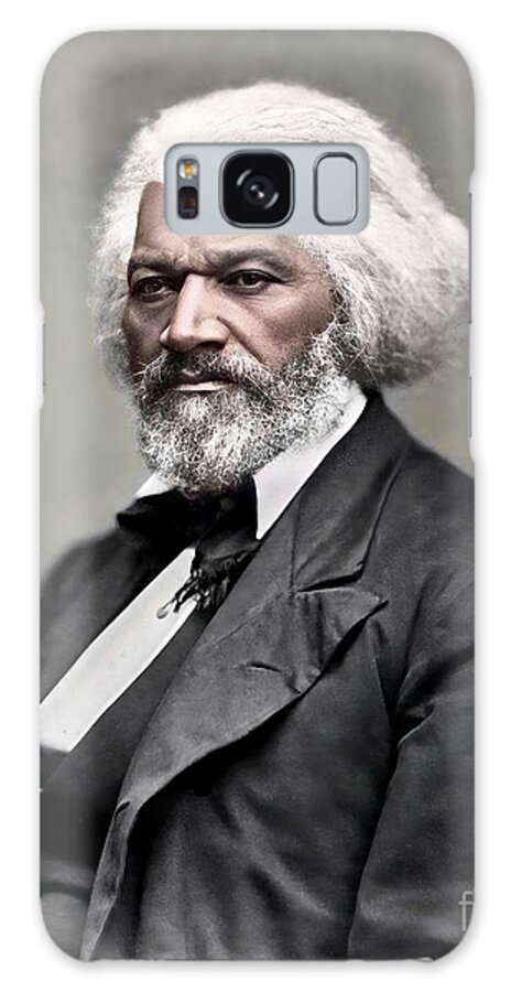 Wingsdomain Galaxy Case featuring the photograph Frederick Douglass Restored And Colorized 20230615b by Wingsdomain Art and Photography