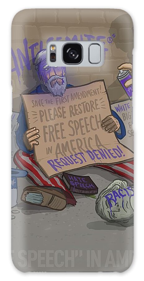 America Galaxy Case featuring the digital art Free Speech in America by Emerson Design
