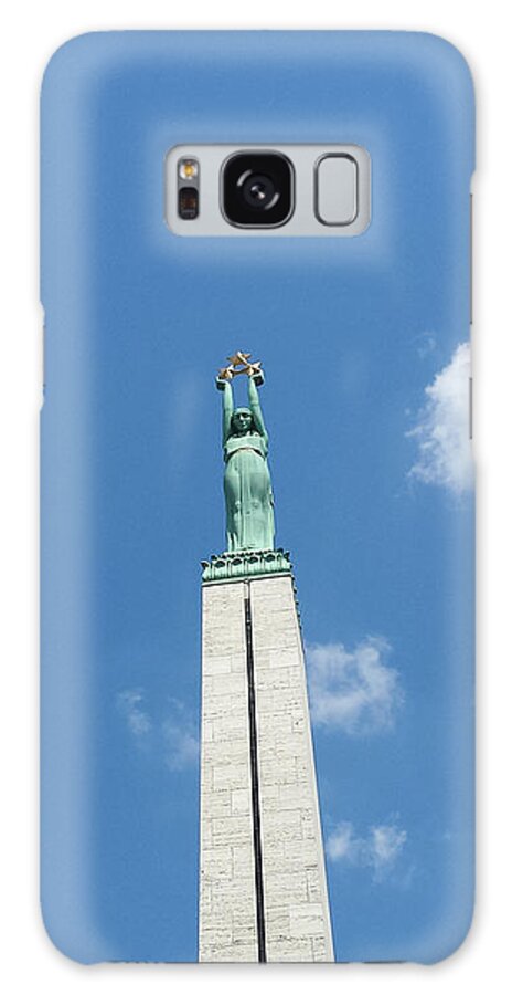Freedom Galaxy Case featuring the photograph Freedom Monument Riga Latvia Europe by Joelle Philibert
