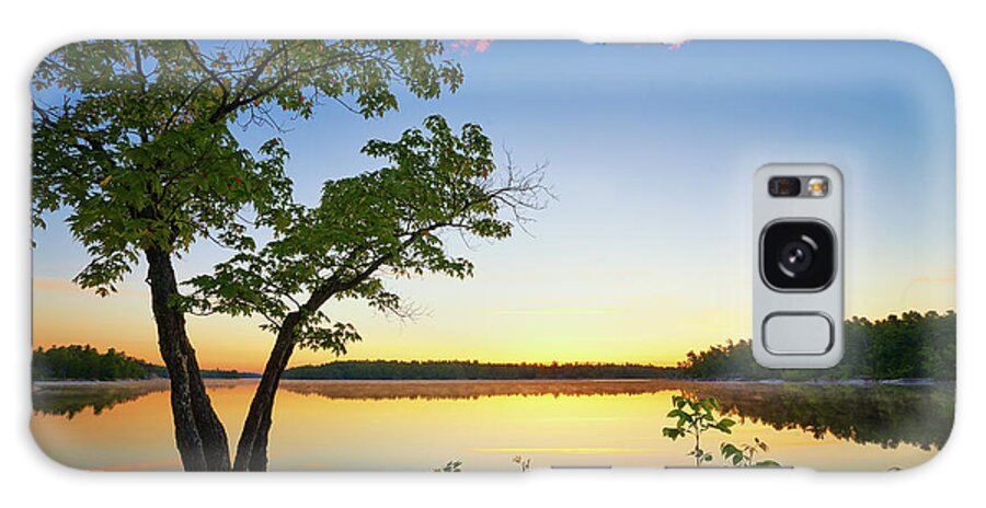 French River Provincial Park Galaxy Case featuring the photograph French River Sunrise by Henry w Liu