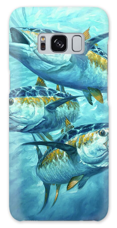 Tuna Galaxy Case featuring the painting Frenzy by Guy Crittenden