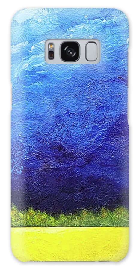 Fresh Galaxy Case featuring the painting Fresh Prairie Rain by Cindy Johnston