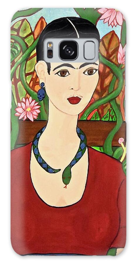Frida Galaxy Case featuring the painting Frida in Vines by Stephanie Moore