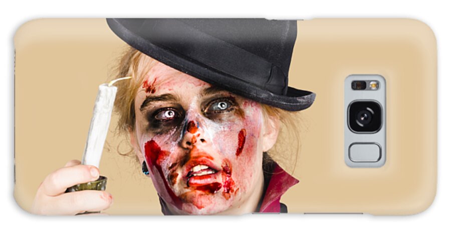 Ghost Tours Galaxy Case featuring the photograph Frightened zombie by Jorgo Photography
