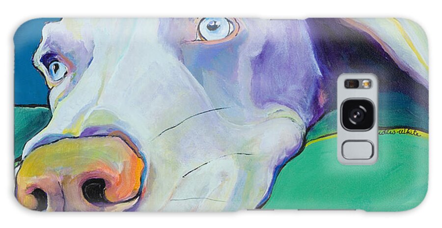 Pat Saunders-white Galaxy Case featuring the painting Fritz by Pat Saunders-White
