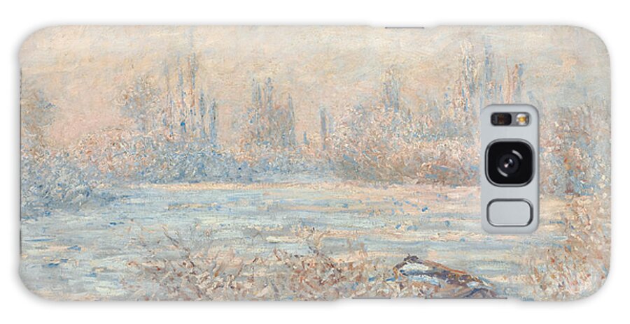 Frost Galaxy Case featuring the painting Frost by Claude Monet by Mango Art