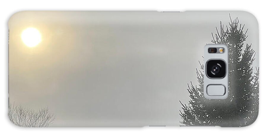 Sunrise Galaxy Case featuring the mixed media Frosty Morning by Moira Law