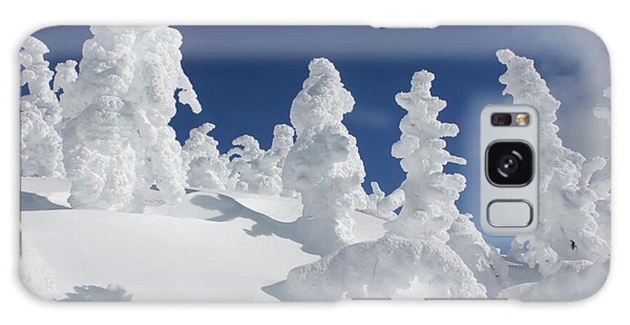 Snow Galaxy Case featuring the photograph Frozen trees by Mango Art
