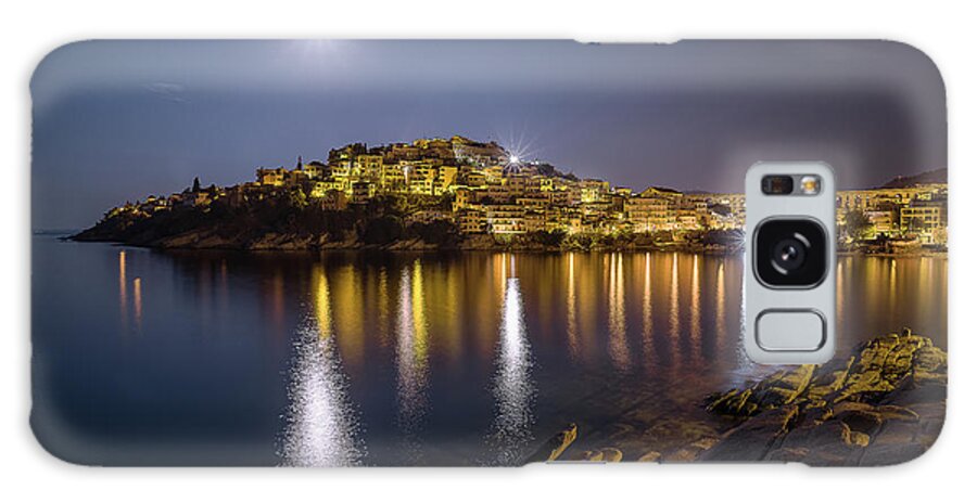 Kavala Galaxy Case featuring the photograph Full Moon Magic III by Elias Pentikis