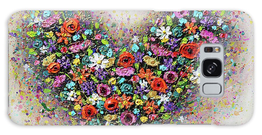 Heart Galaxy Case featuring the painting Full of Love by Amanda Dagg