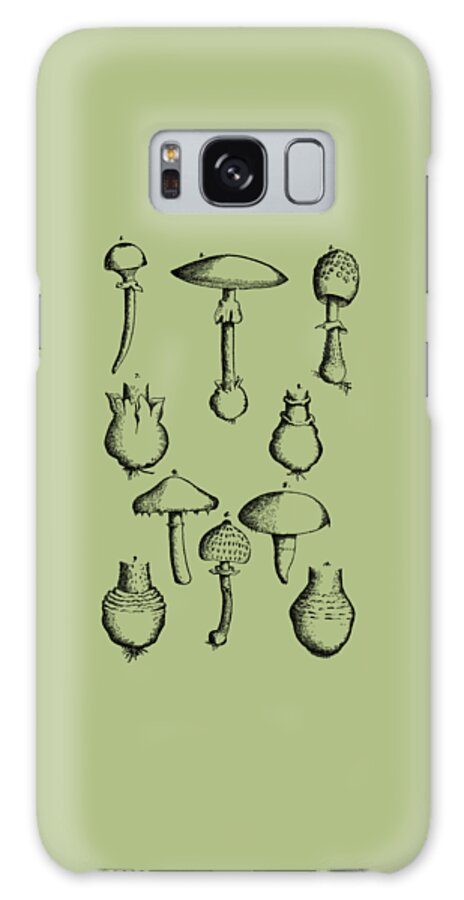 Mushroom Galaxy Case featuring the digital art Fungus Chart by Madame Memento