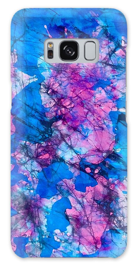 Fuscia Galaxy Case featuring the tapestry - textile Fuscia Ice Batik by Kay Shaffer