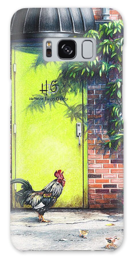Colored Pencil Galaxy Case featuring the drawing Gallery Alley by Joan Garcia