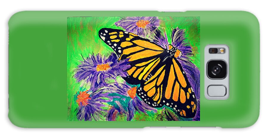 Butterfly Galaxy Case featuring the painting Monarch Butterfly by Melody Fowler