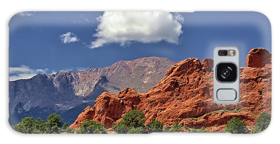 Garden Of The Gods Galaxy Case featuring the photograph Garden of the Gods and Pikes Peak by Bob Falcone