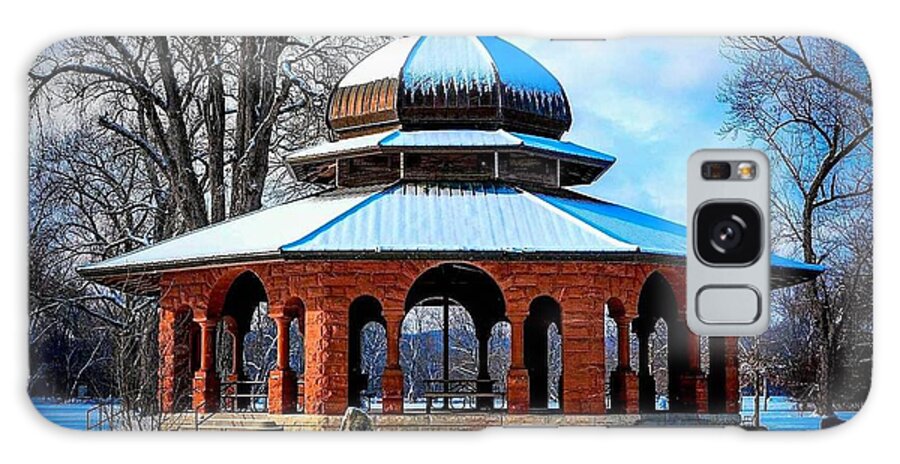 Gazebo Galaxy Case featuring the photograph Gazebo at Winter by Phil S Addis
