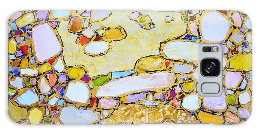 Stones Galaxy Case featuring the painting Gems and gold 3. by Iryna Kastsova