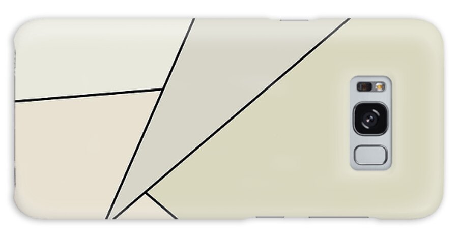 Abstract Galaxy Case featuring the digital art Geometry in Shades of White by Alison Frank