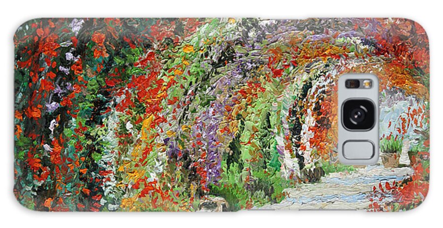 Oil Galaxy Case featuring the painting Germany Baden-Baden Rosengarten 01 by Yuriy Shevchuk
