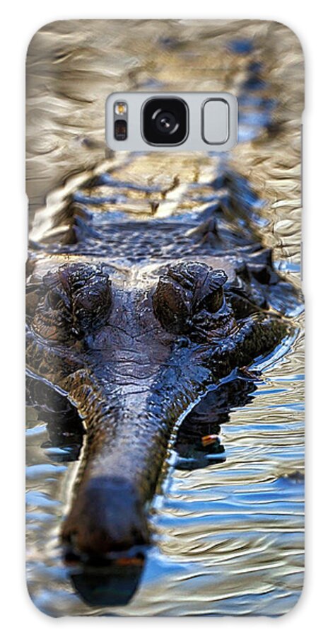 Gharial Galaxy Case featuring the photograph Gharial Lurking by Rene Vasquez