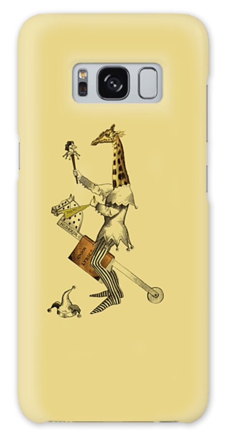 Giraffe Galaxy Case featuring the digital art Giraffe Jester by Madame Memento