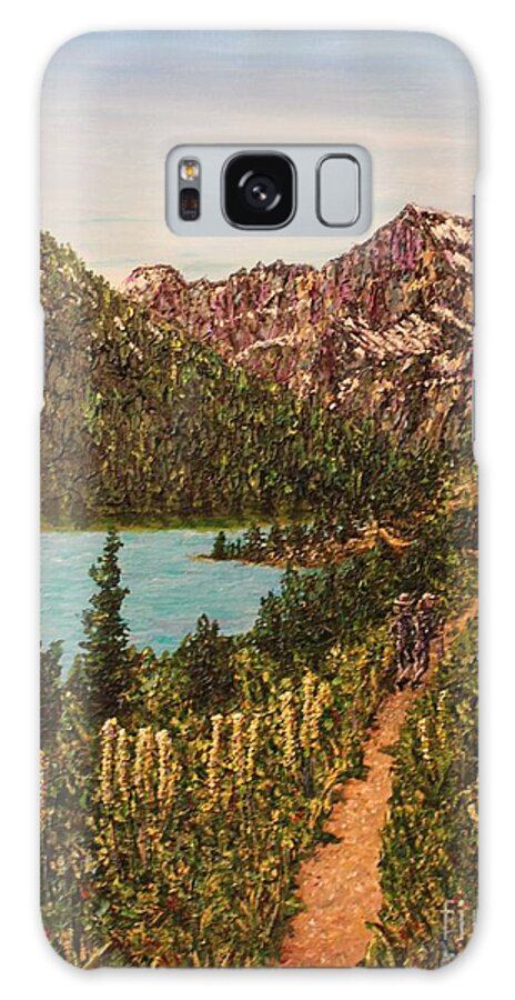 Montana Galaxy Case featuring the painting Glacier Park Trail SOLD by Linda Donlin