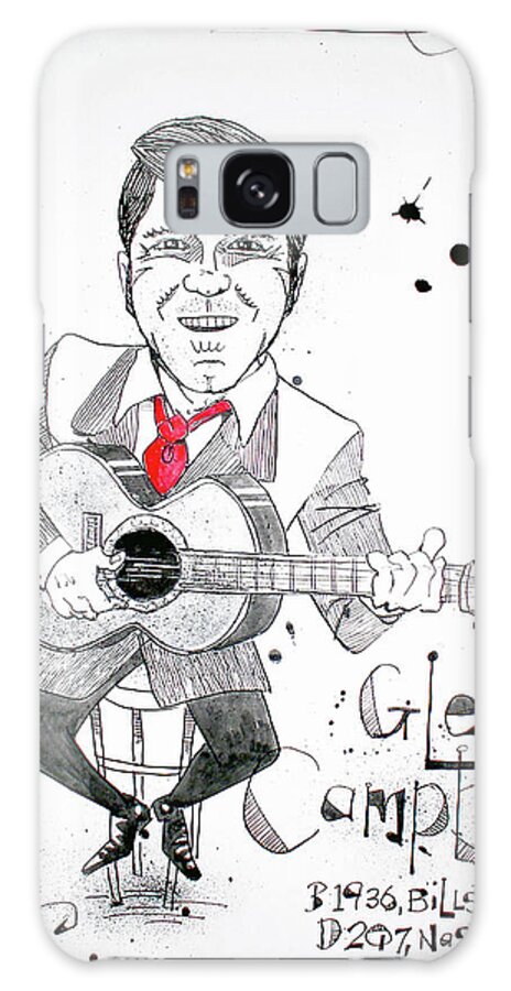  Galaxy Case featuring the drawing Glen Campbell by Phil Mckenney