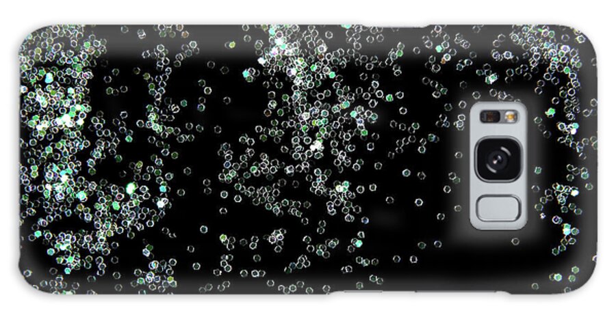Background Galaxy Case featuring the photograph Glitter Sparkle On Black Background by Severija Kirilovaite