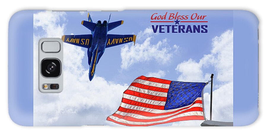 Veterans Galaxy Case featuring the photograph God Bless Our Veterans by Brian Tada