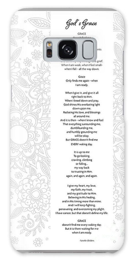 God's Grace Galaxy S8 Case featuring the digital art God's Grace - Poetry by Tanielle Childers