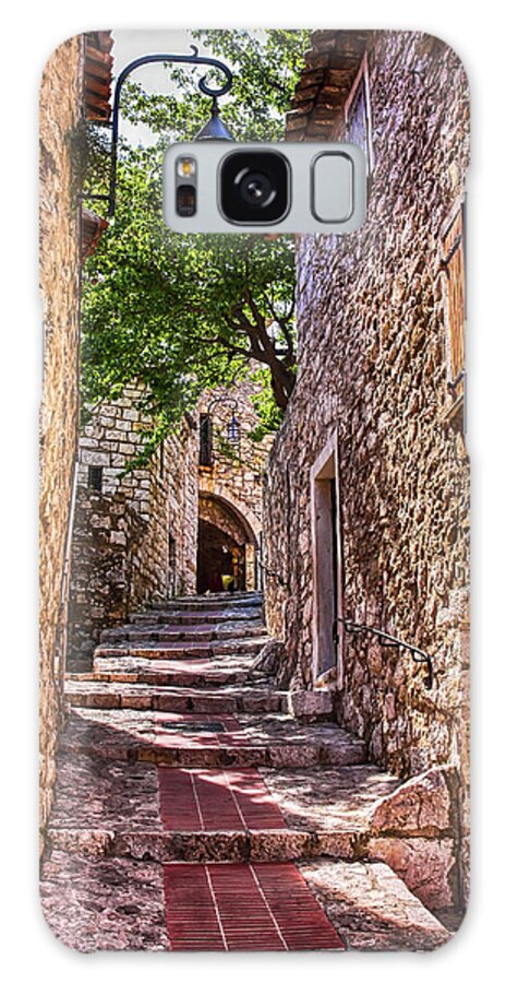 Stairs Galaxy Case featuring the photograph Going up the stairs in Eze, Provence by Tatiana Travelways