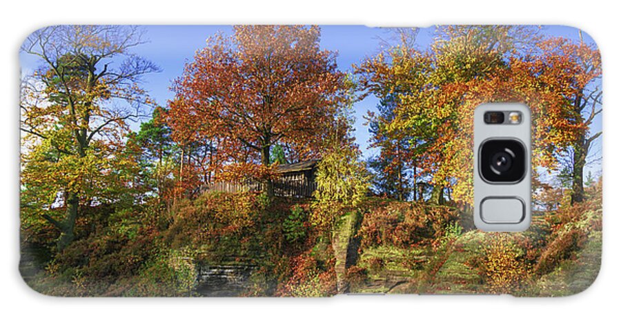 Saxon Switzerland Galaxy Case featuring the photograph Golden autumn on Neurathen Castle by Sun Travels