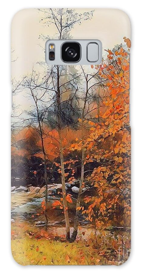 Fall Galaxy Case featuring the photograph Golden Autumn Trees 2 by Claudia Zahnd-Prezioso