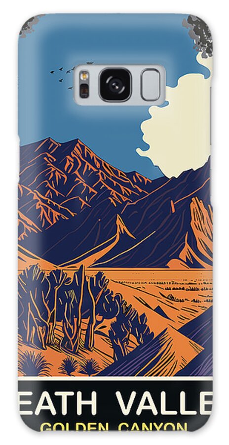 Death Valley Galaxy Case featuring the digital art Golden Canyon, CA by Long Shot
