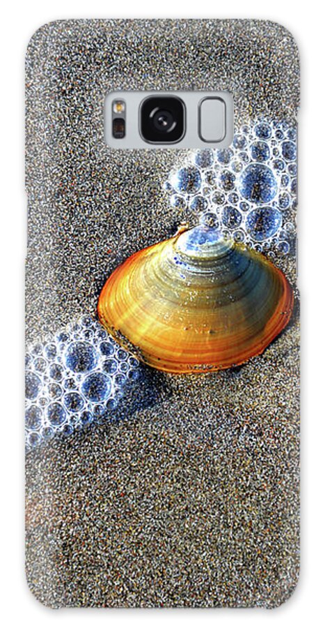Denise Bruchman Photography Galaxy Case featuring the photograph Golden Clam in the Surf by Denise Bruchman