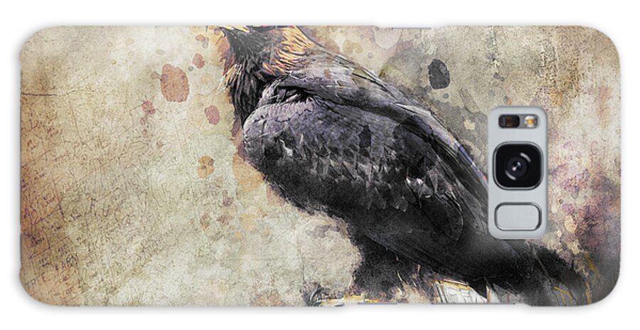 Golden Eagle Galaxy Case featuring the digital art Golden Eagle by Merrilee Soberg