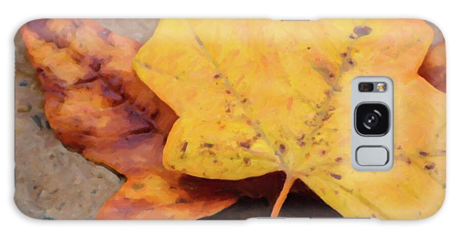 Leaf Galaxy Case featuring the photograph Golden Fall by Carolyn Ann Ryan