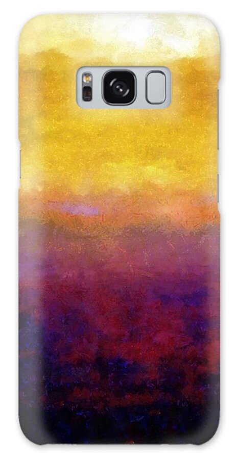 Abstract Galaxy Case featuring the painting Golden Sunset by Michelle Calkins